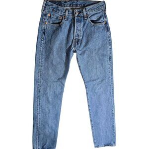 Levi's 501 Women's 28x32 Straight Leg Light Wash Mid Rise Button Fly